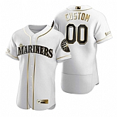 Seattle Mariners Customized Nike White Stitched MLB Flex Base Golden Edition Jersey